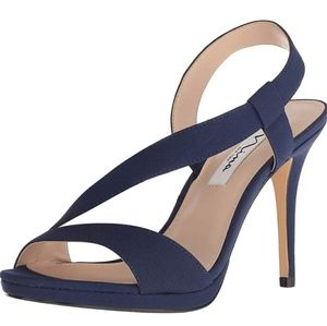 NINA NEW YORK -- Robina Platform Satin Stilleto Dress Sandals
